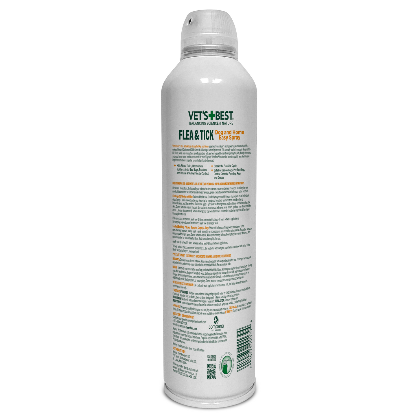 Flea and Tick Easy Spray for Dogs �Cotton Spice Scent, 14 oz.