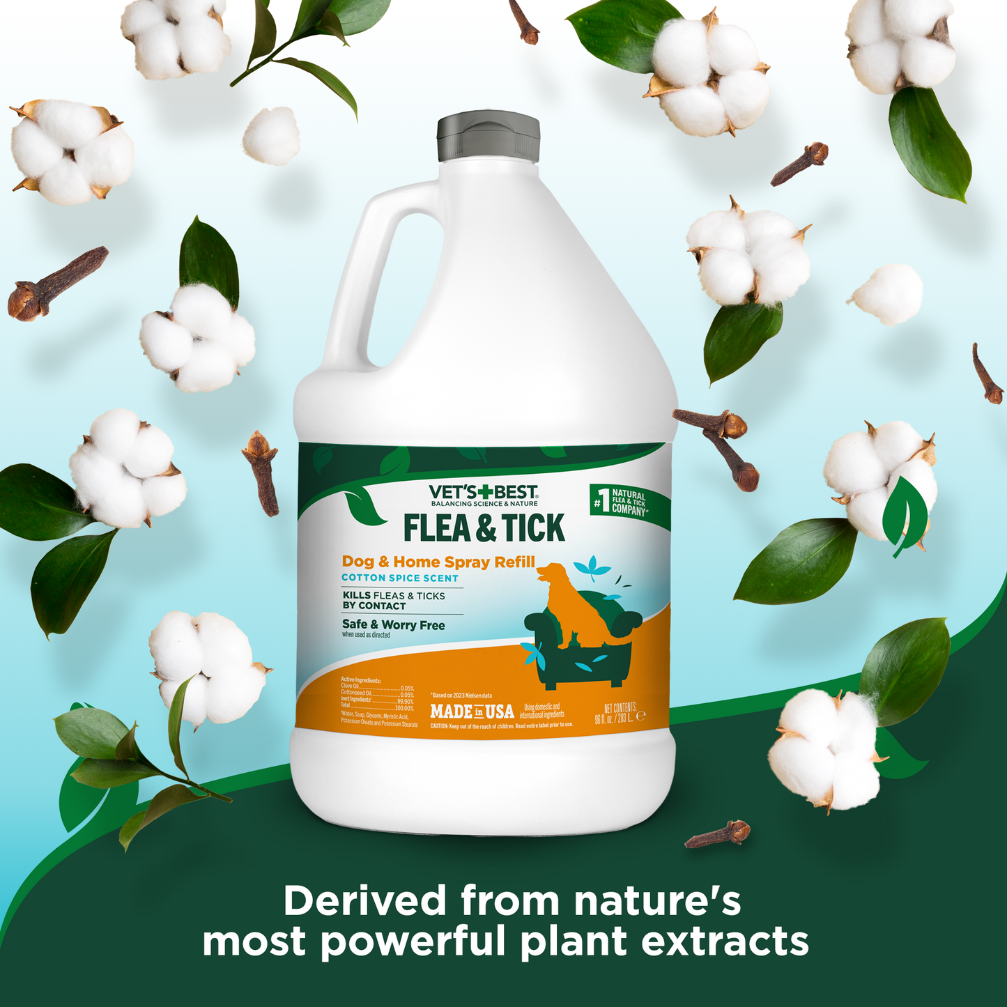 Flea and Tick Home Spray for Dogs Refill �Cotton Spice Scent