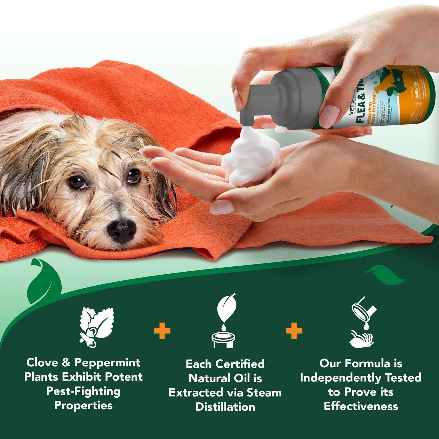 Flea & Tick Waterless Bath for Dogs