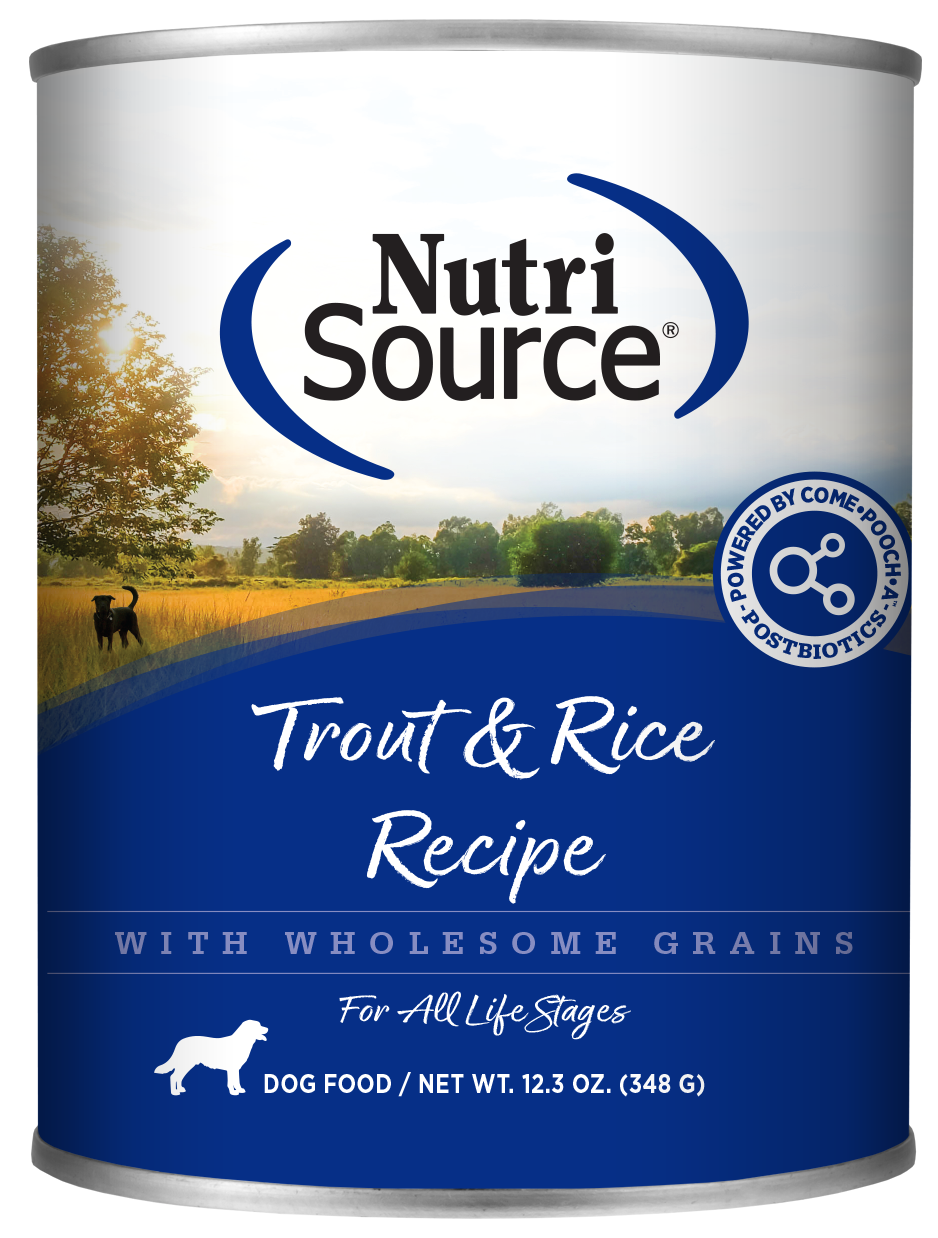 NutriSource Trout & Rice Canned Dog Food