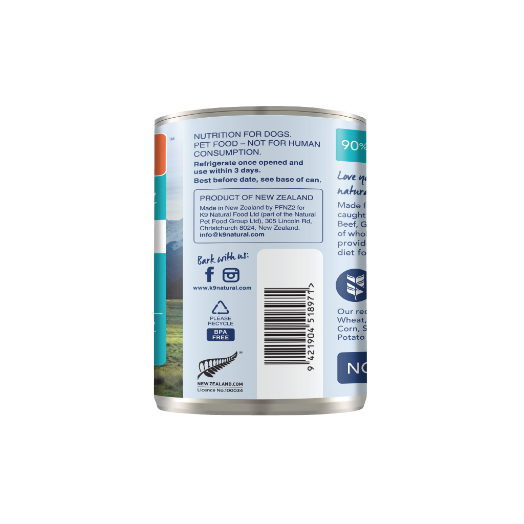 K9 Hoki & Beef Feast Canned Dog Food