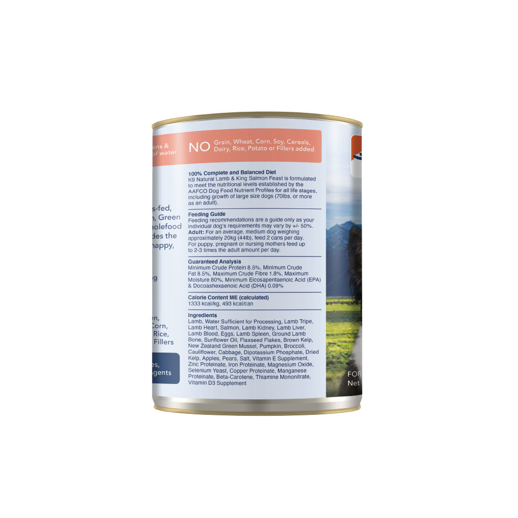 K9 Lamb & King Salmon Feast Canned Dog Food