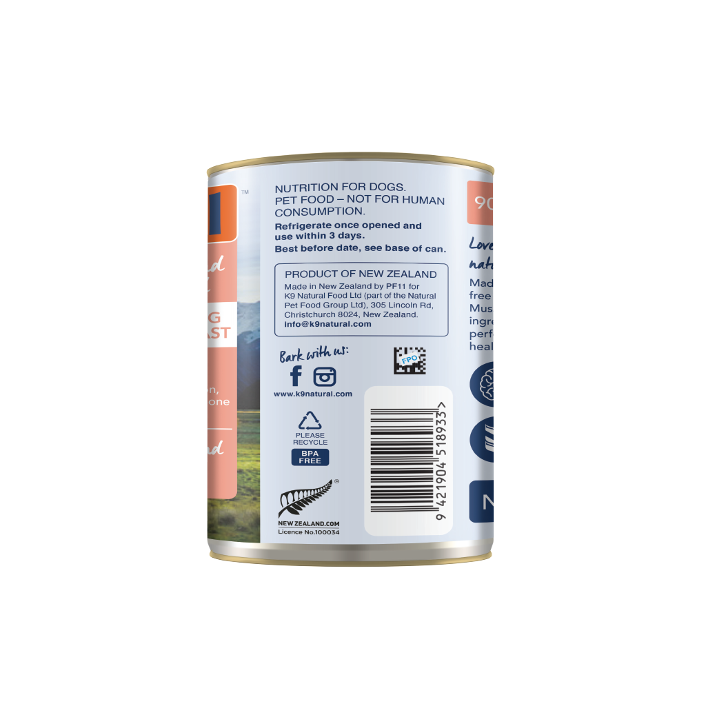 K9 Lamb & King Salmon Feast Canned Dog Food