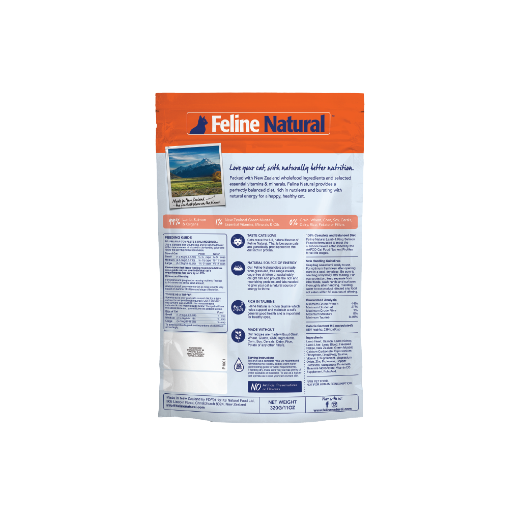 Feline Lamb & King Salmon Feast Freeze-Dried Cat Food