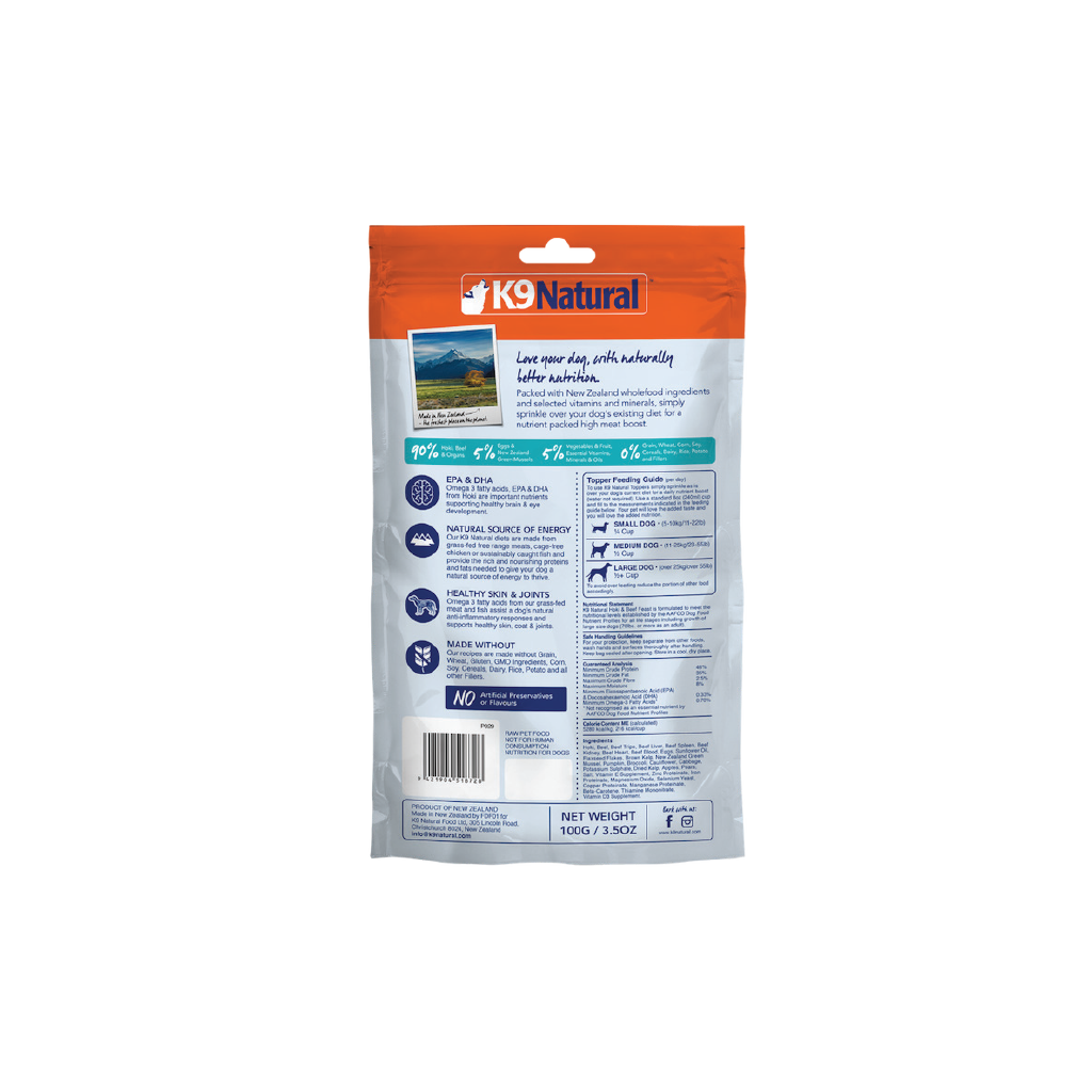 K9 Hoki & Beef Feast Freeze-Dried Dog Food