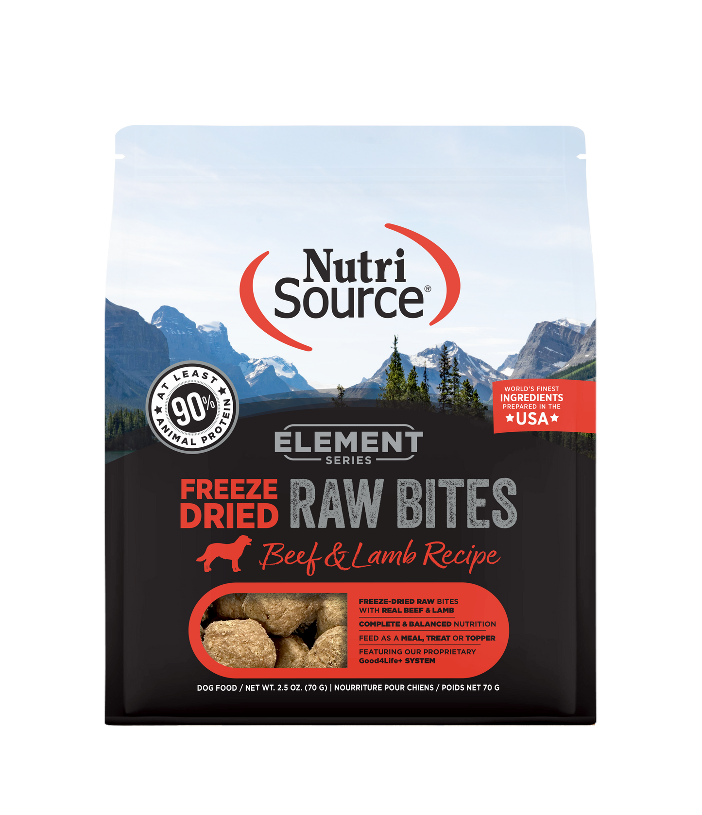 NutriSource Element Series Beef and Lamb Recipe Freeze-Dried Raw Dog Food