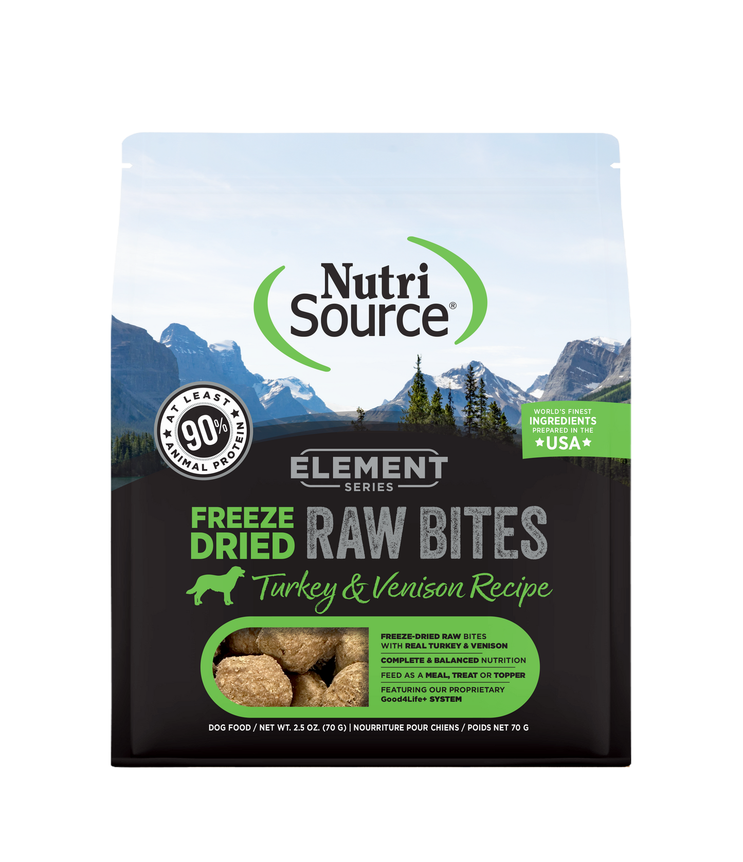 NutriSource Element Series Turkey and Venison Recipe Freeze-Dried Raw Dog Food