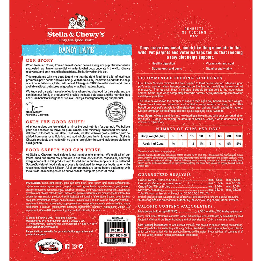 Dandy Lamb Frozen Raw Dinner Morsels