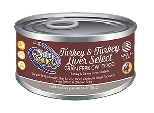 NutriSource Grain Free Turkey & Turkey Liver Select Canned Cat Food