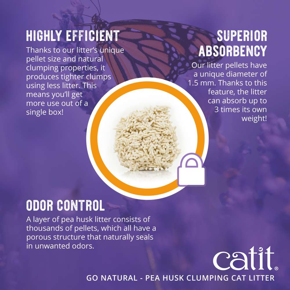Catit Go Natural! Pea Husk Clumping Cat Litter