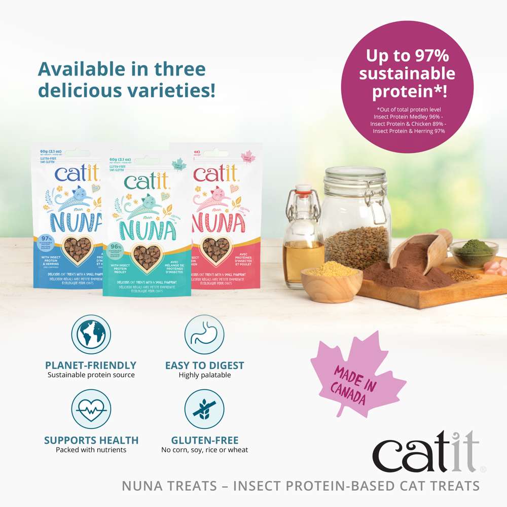 Catit Nuna Treats Insect Protein Based Cat Treats