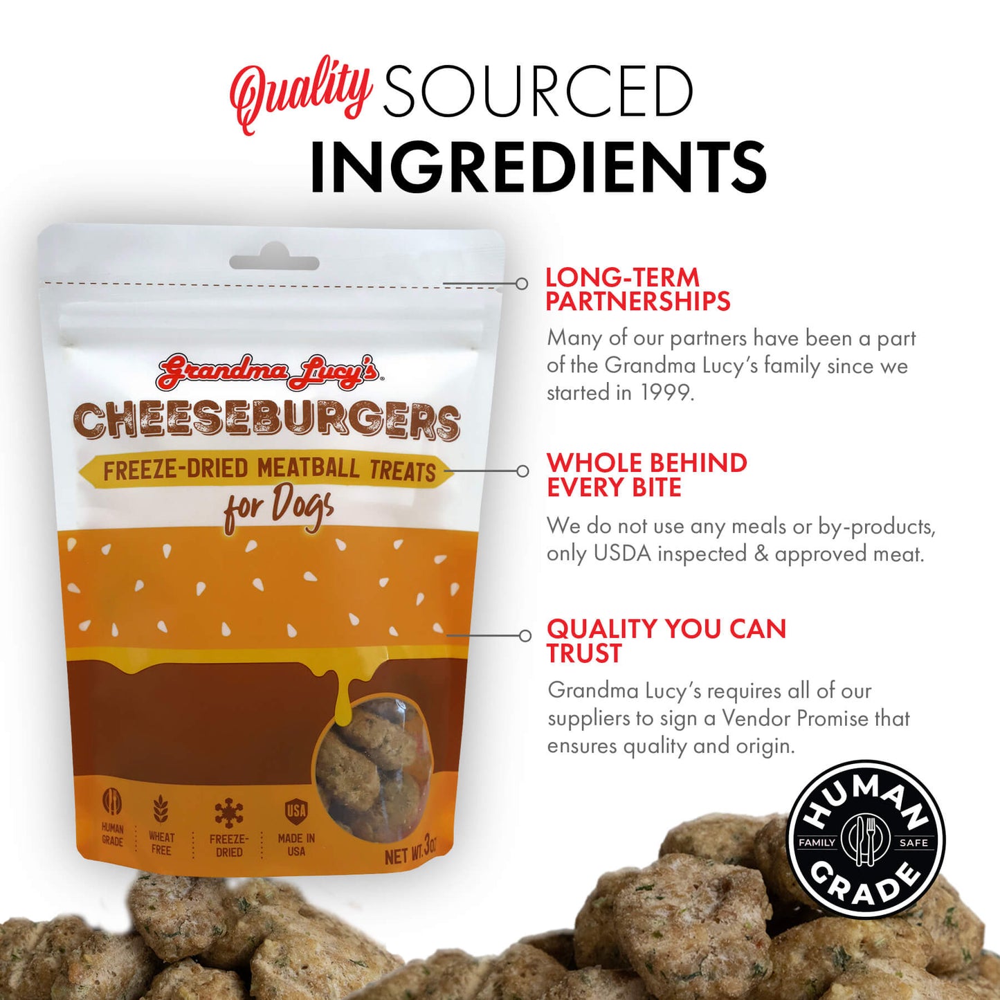 Freeze-Dried Meatballs - Cheeseburgers