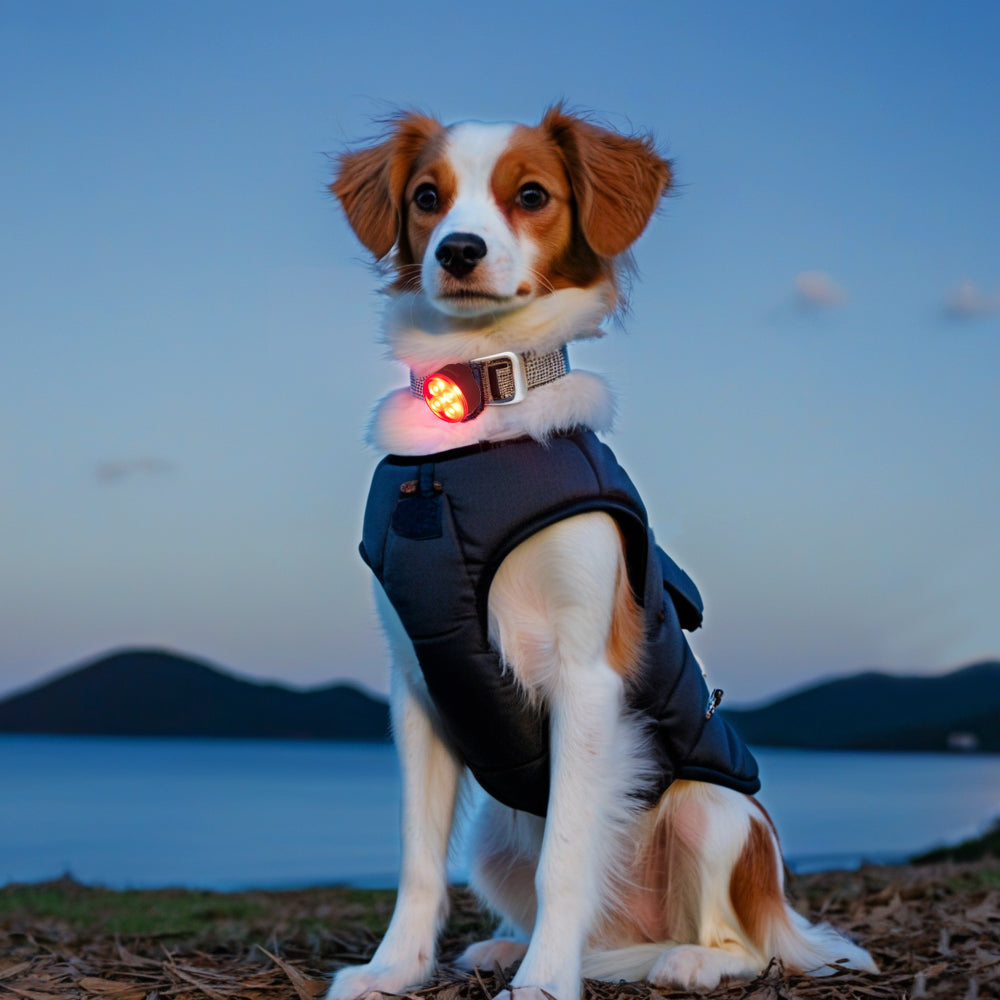 PAWHUG Dog Lights for Night Walking, Dog Collar Light, Dog Walking Light for Nighttime, Safety Lights for Running, Cycling, Camping