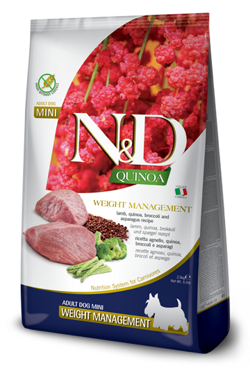 Farmina N&D Quinoa Grain Free Lamb & Broccoli Weight Management Dry Dog Food
