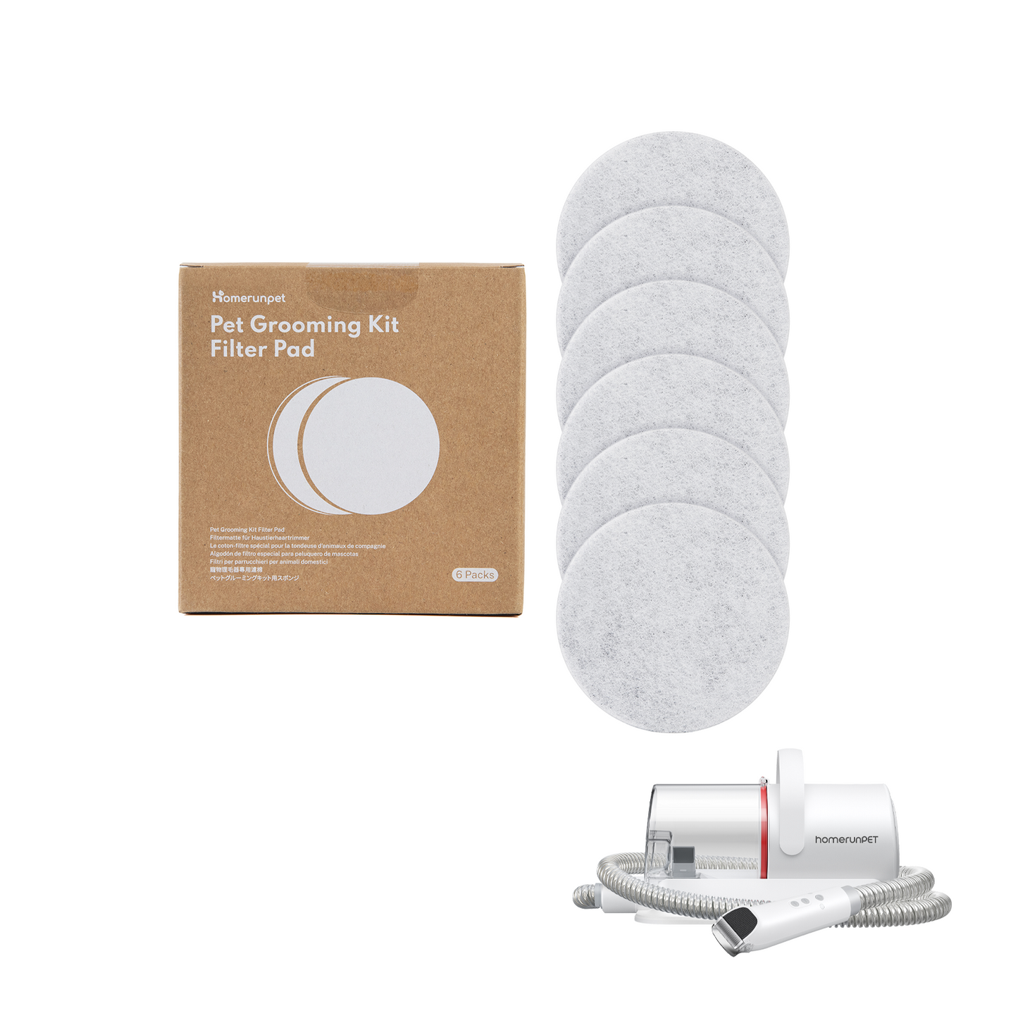 Replacement Filter Pad (6Pcs) for Pet Grooming Kit HC15