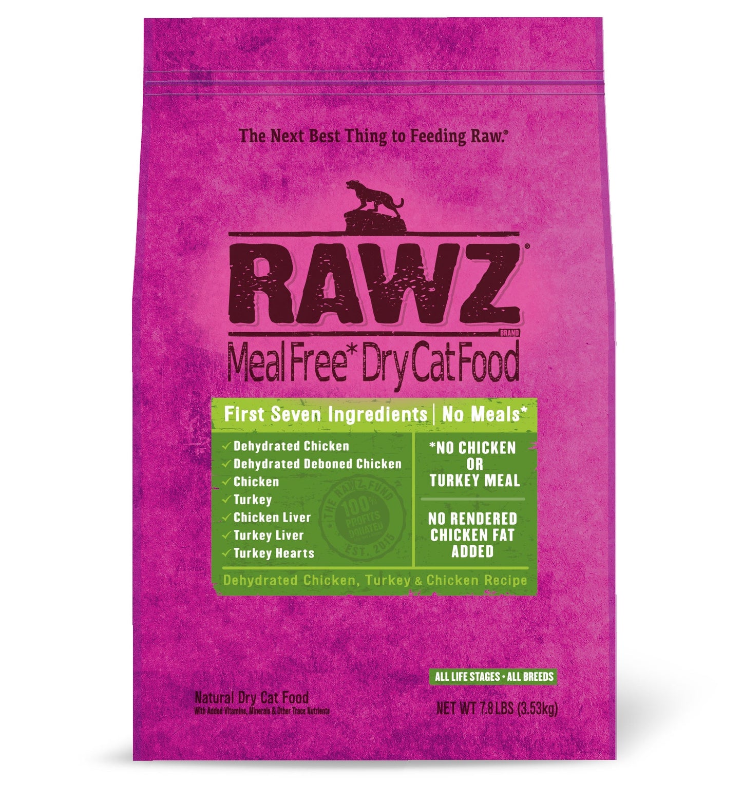 Rawz Meal Free Dehydrated Chicken and Turkey Recipe, Dry Cat Food