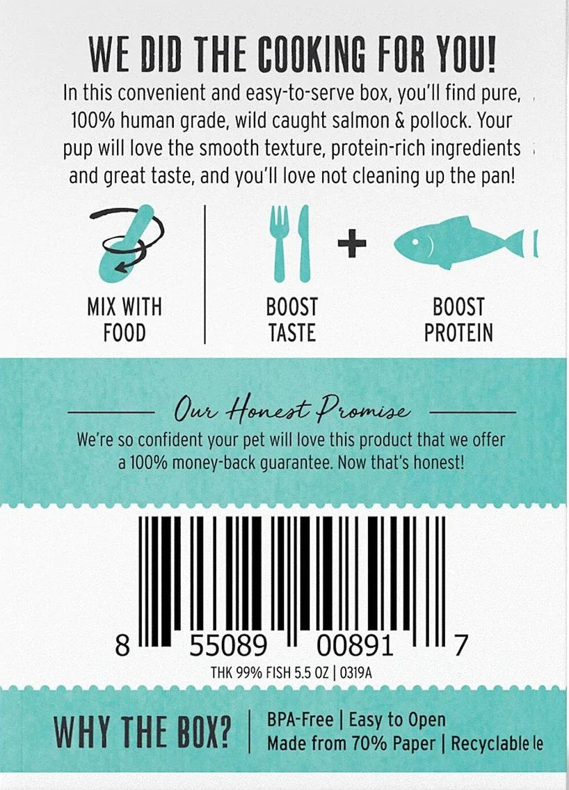 The Honest Kitchen Meal Booster 99% Wild Caught Salmon & Pollock 5.5-oz, Dog Food Topper