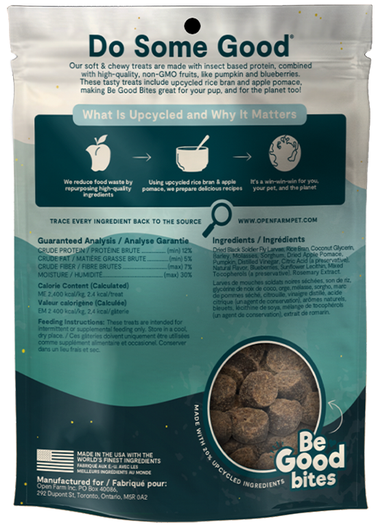 Open Farm Be Good Bites Insect & Wholesome Grain Treats