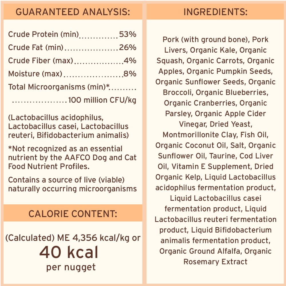PrimalPetFood Freeze-Dried Raw Nuggets Cat Food - Pork Recipe
