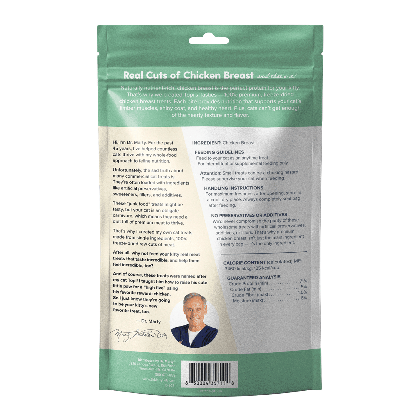 DR. MARTY Topi’s Tasties Freeze-Dried Raw Chicken Breast Cat Treats