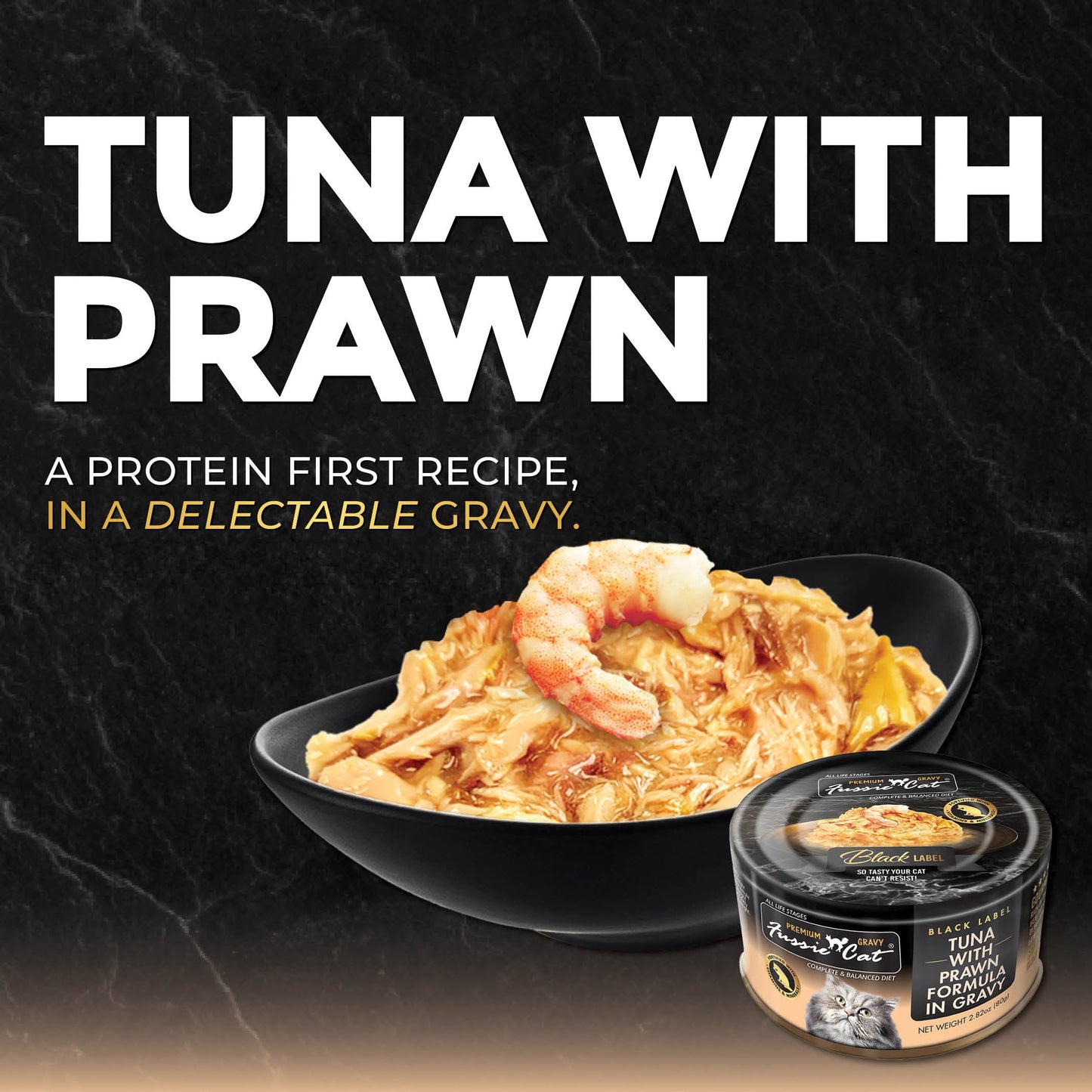 Fussie Cat Tuna With Prawn Formula in Gravy 2.82-oz, Wet Cat Food, Case Of 24