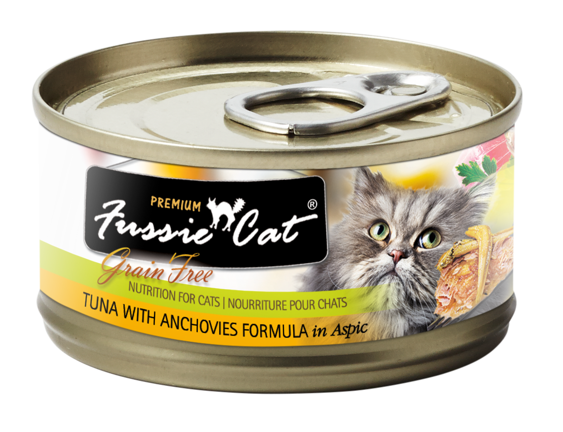 Fussie Cat Tuna & Anchovy Wet Cat Food, Case of 24
