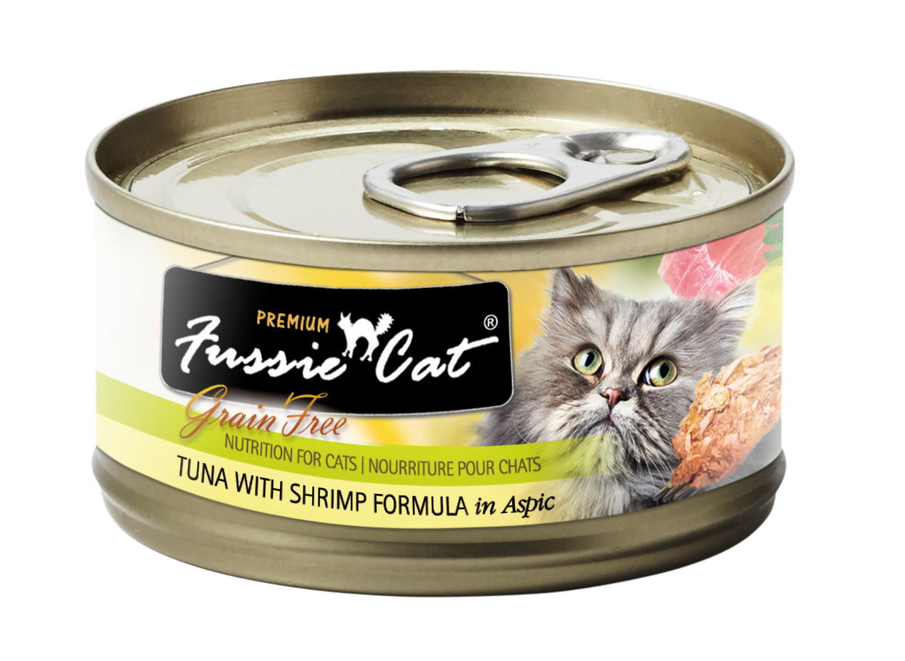 Fussie Cat Tuna & Shrimp Wet Cat Food, 2.82-oz, Case of 24