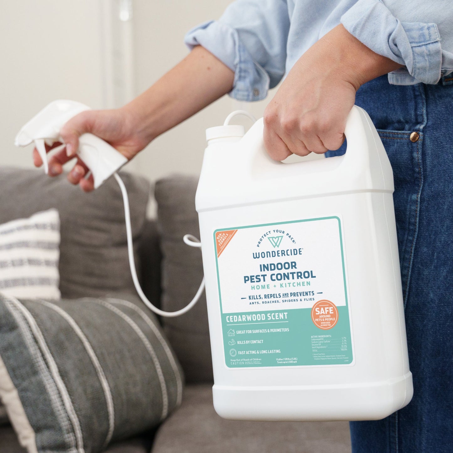 Wondercide Cedarwood Indoor Pest Control for Home + Kitchen with Natural Essential Oils