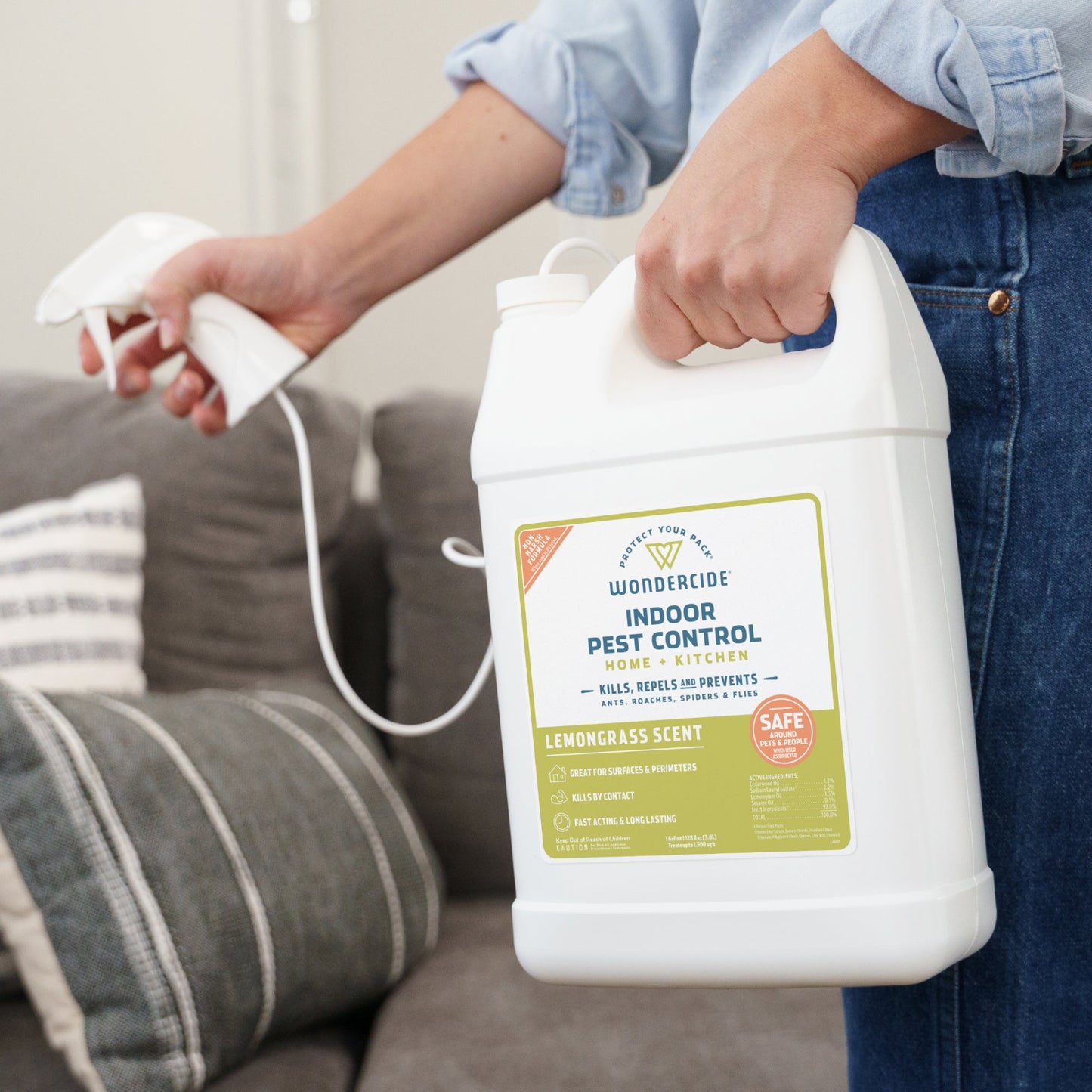 Wondercide Lemongrass Indoor Pest Control for Home + Kitchen with Natural Essential Oils
