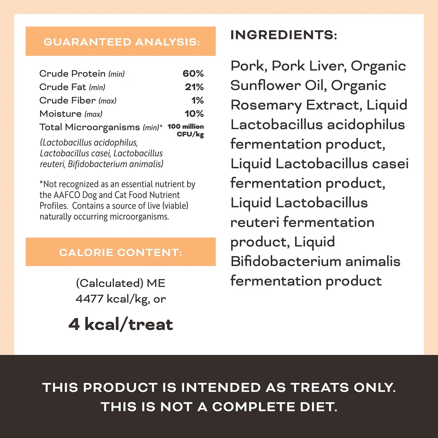 Primal Liver Laugh Love Freeze-Dried Treats for Dogs -Pork Liver Recipe