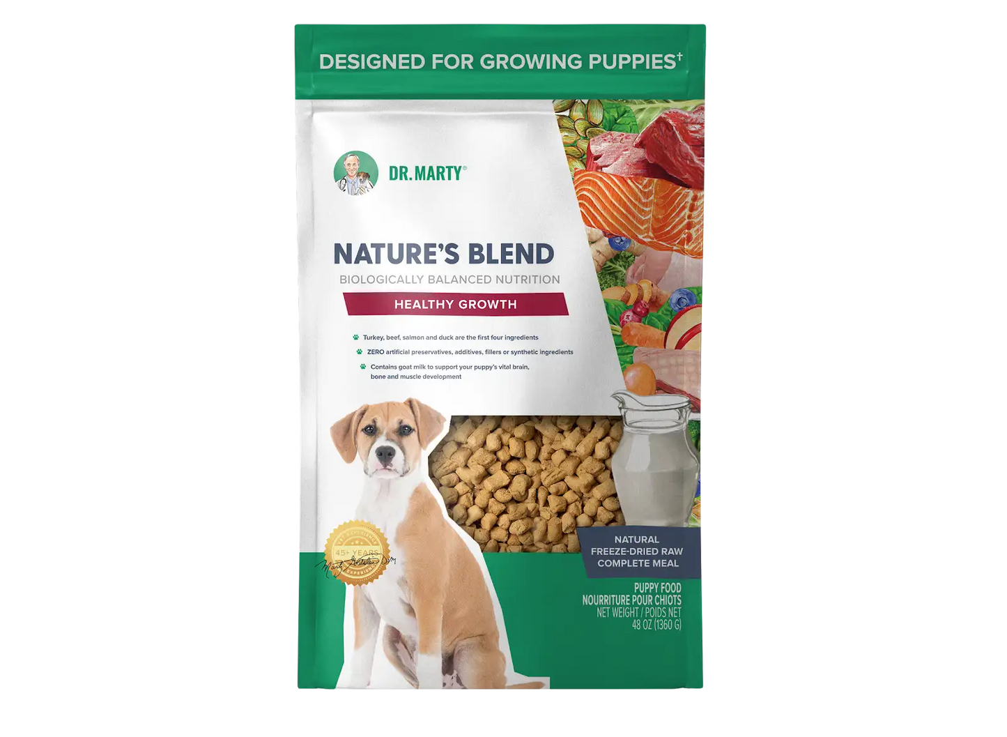 DR. MARTY Nature’s Blend Healthy Growth Freeze Dried Raw Puppy Dog Food