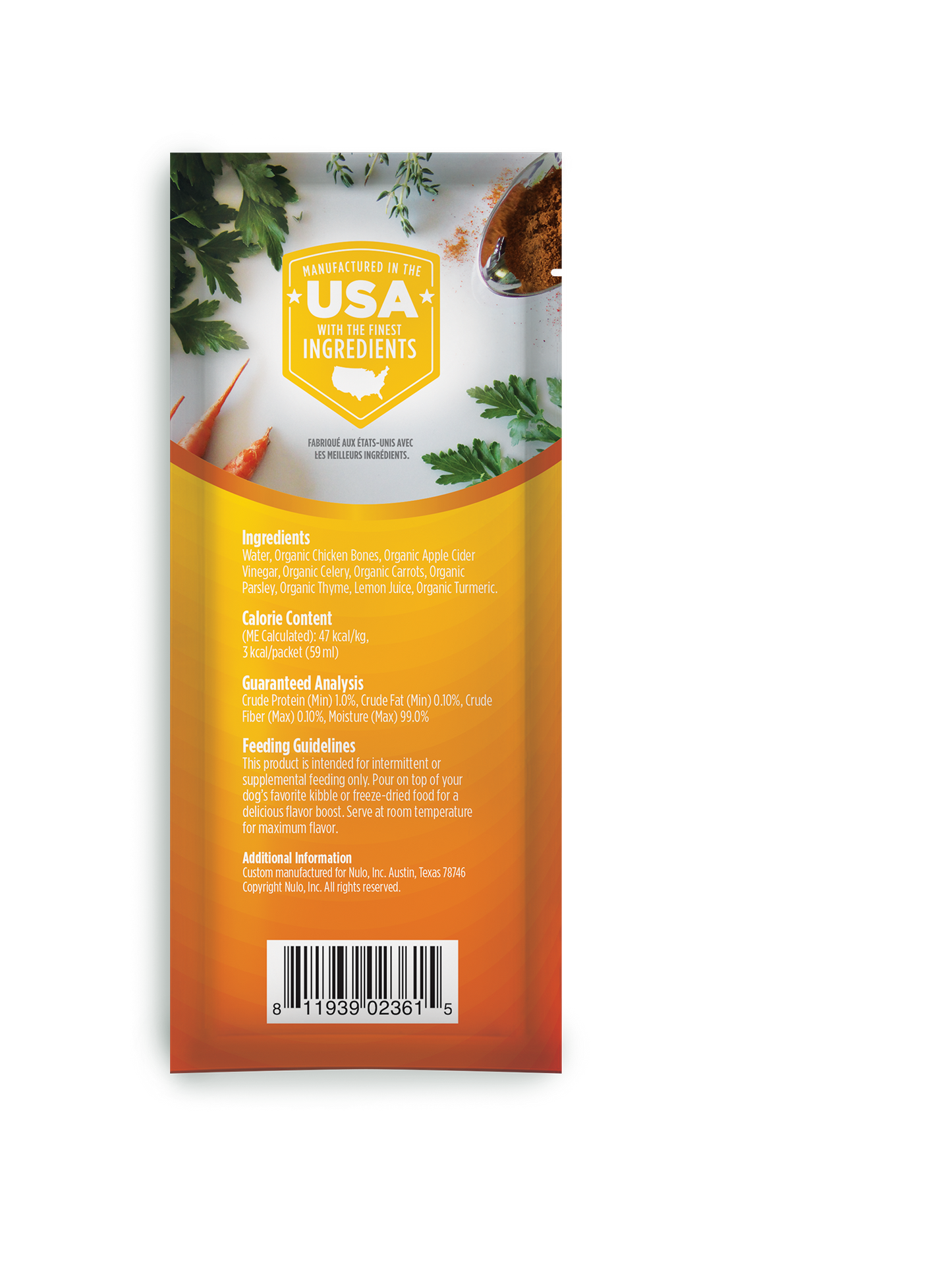 Nulo Freestyle Organic Chicken Bone Broth Recipe Dog & Cat Food Topper