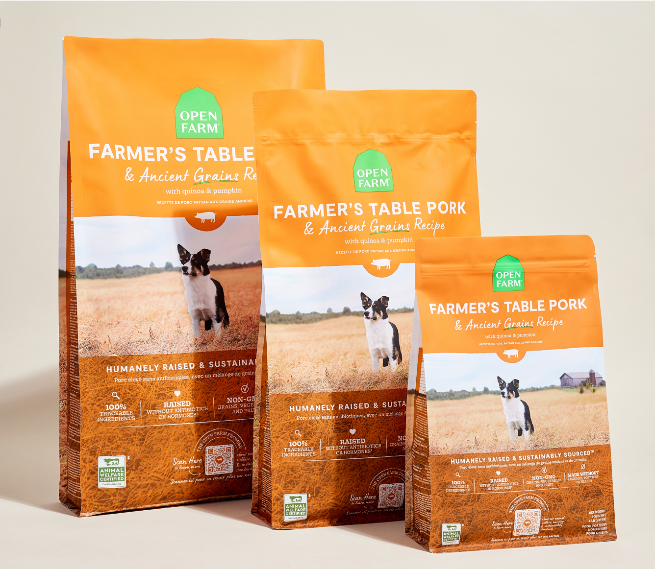 Open Farm Farmer's Table Pork & Ancient Grains Dog Kibble