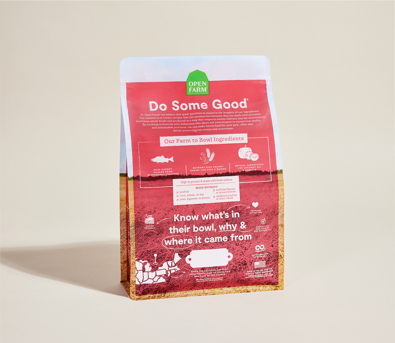 Open Farm Wild-Caught Salmon & Ancient Grains Dog Kibble