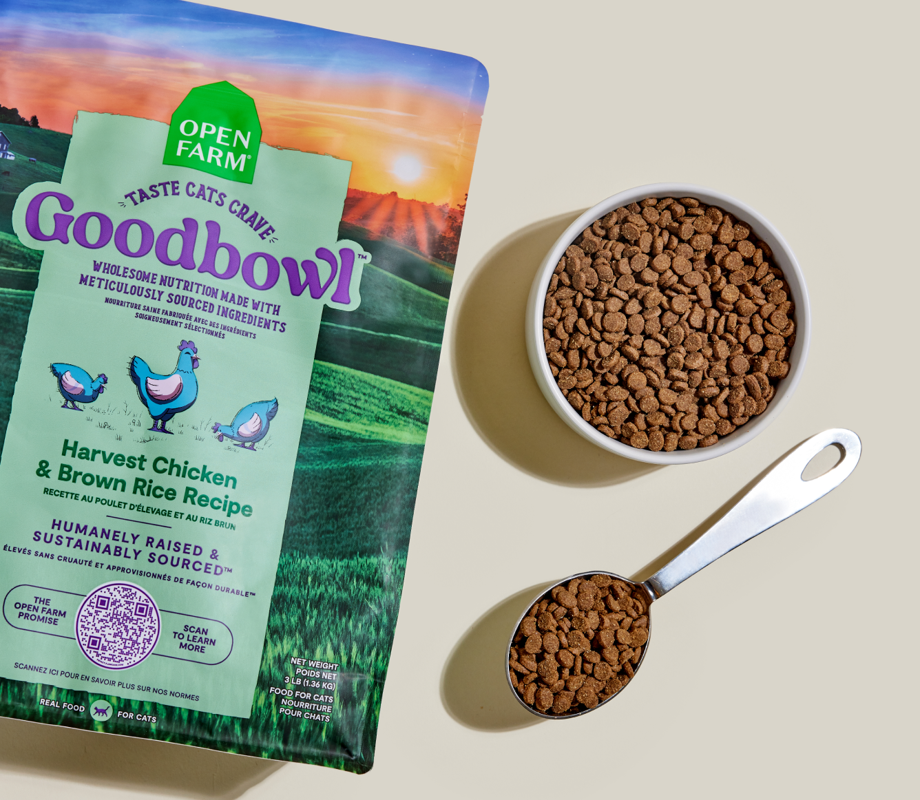 Open Farm Goodbowl Harvest Chicken & Brown Rice Cat Kibble