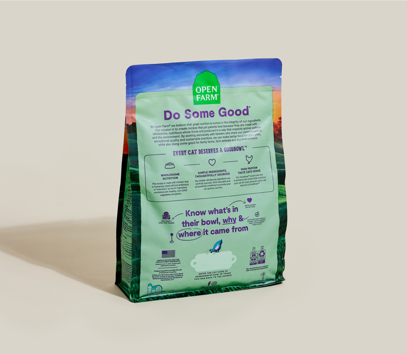 Open Farm Goodbowl Harvest Chicken & Brown Rice Cat Kibble