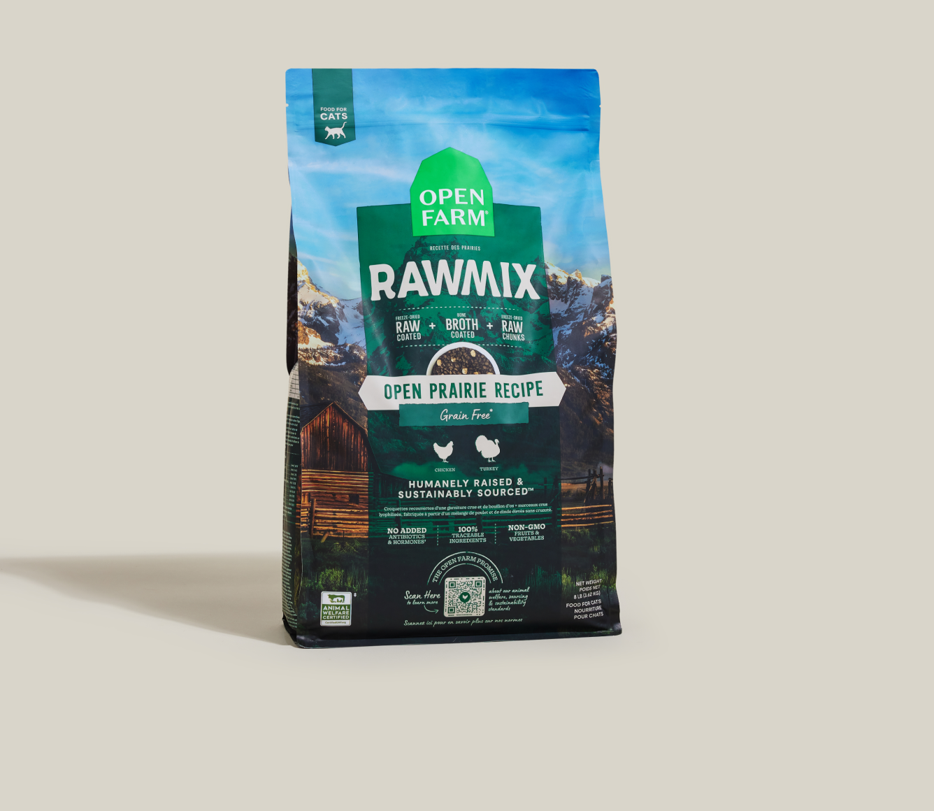 Open Farm RawMix Open Prairie Grain-Free Cat Kibble