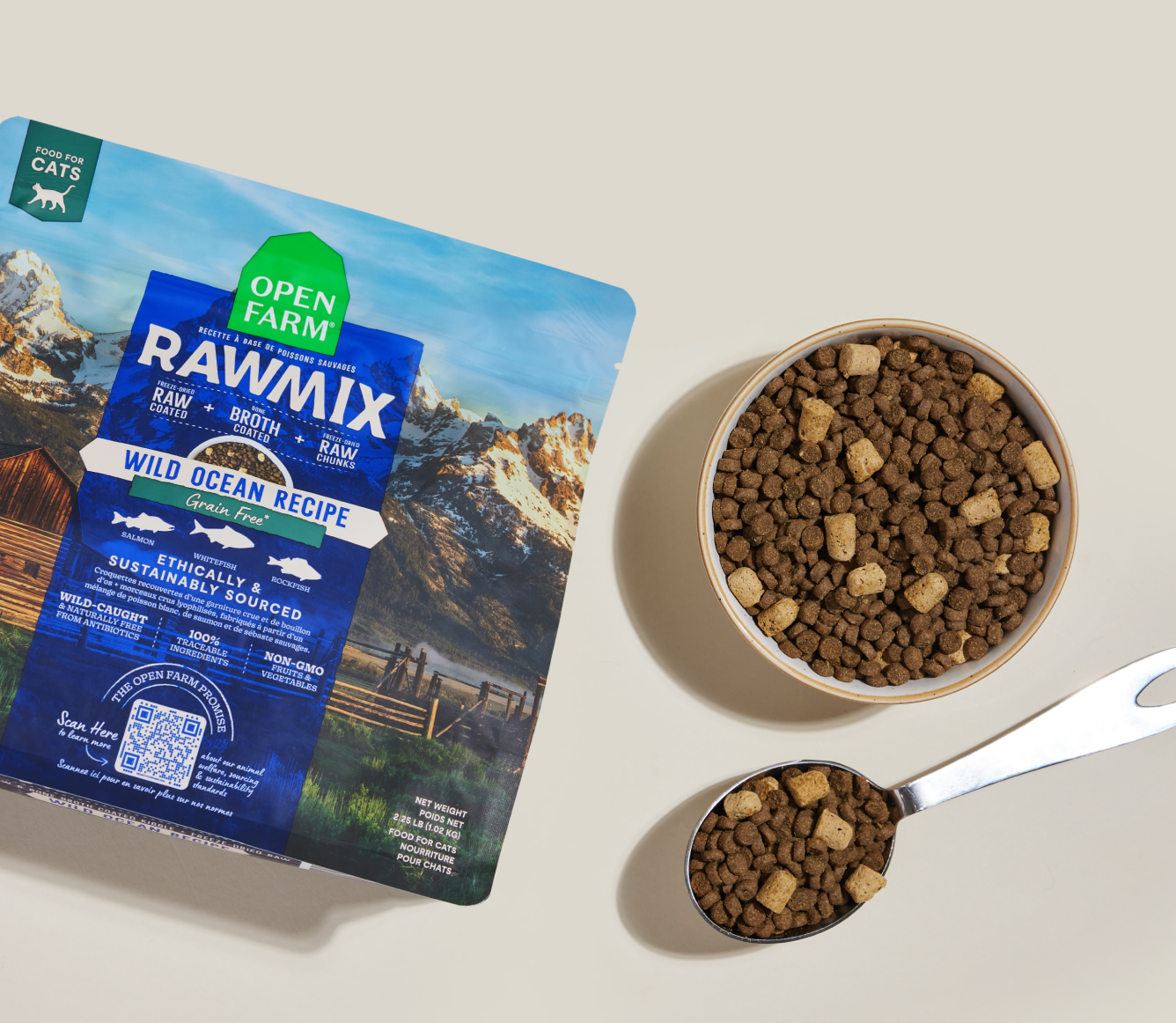 Open Farm RawMix Wild Ocean Grain-Free Cat Kibble