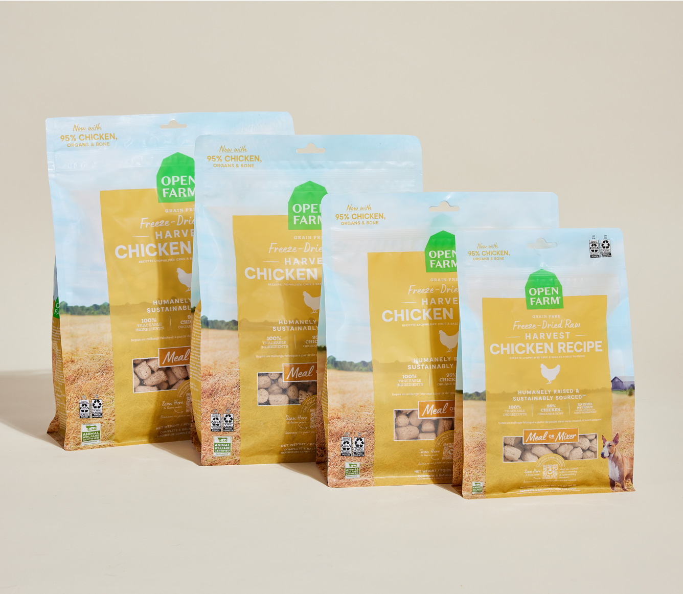 Open Farm Pet Harvest Chicken Freeze Dried Raw Morsels for Dogs