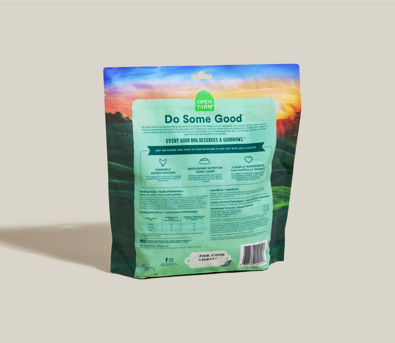 Open Farm Goodbowl Harvest Chicken Freeze Dried Raw Morsels for Dogs