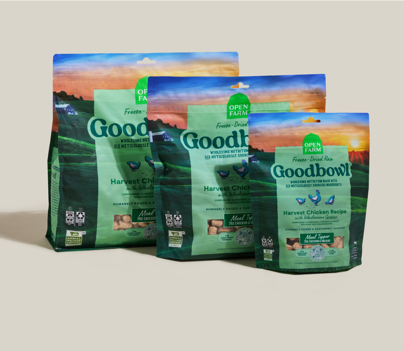 Open Farm Goodbowl Harvest Chicken Freeze Dried Raw Morsels for Dogs
