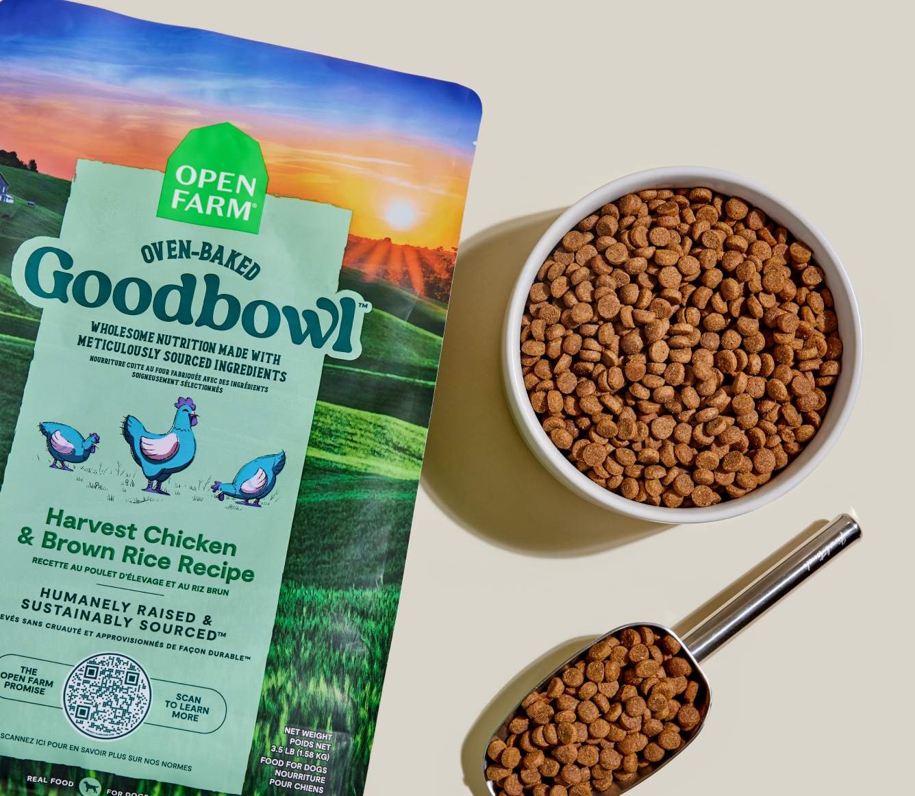 Open Farm Goodbowl Harvest Chicken & Brown Rice Dog Kibble