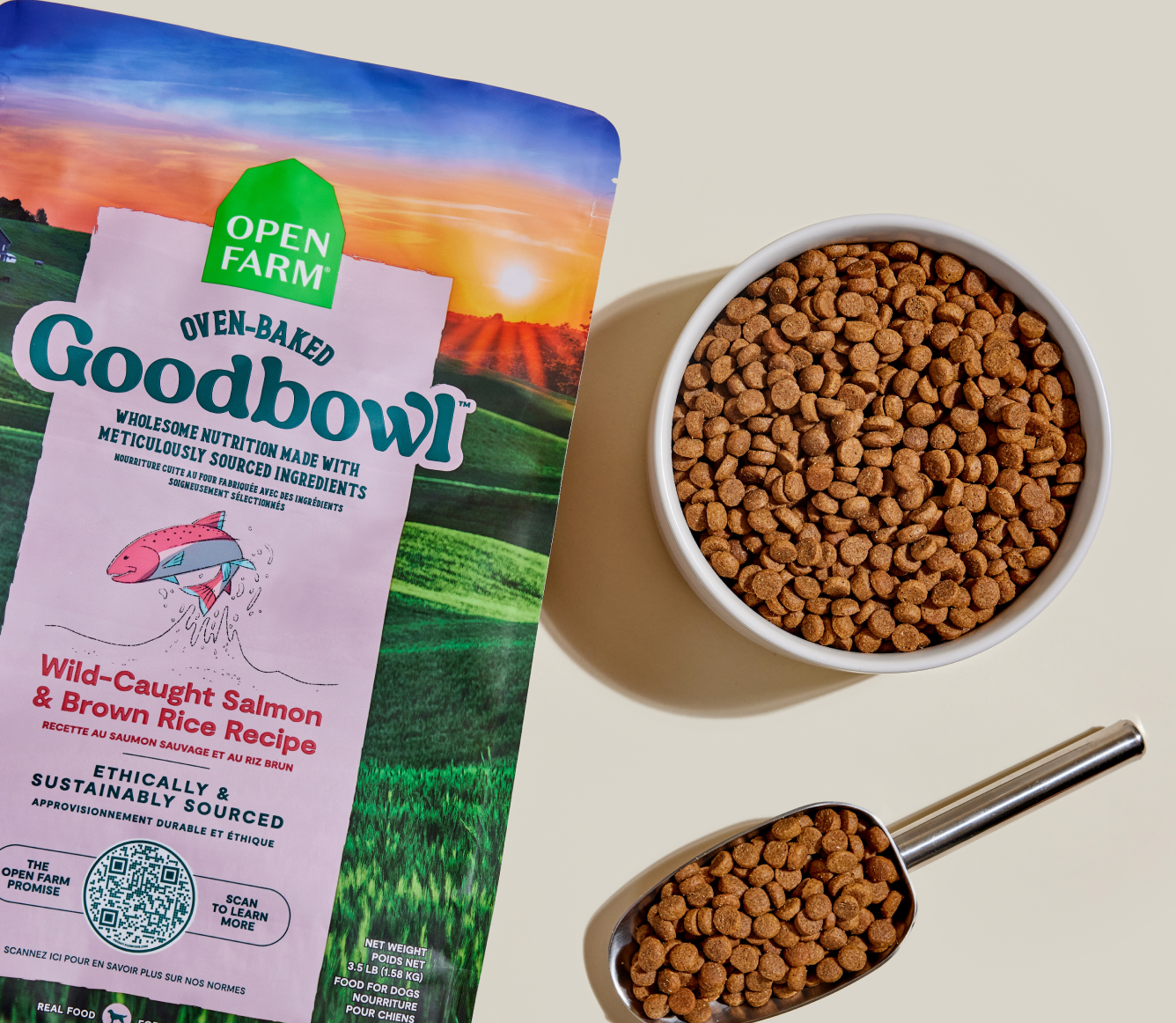 Open Farm Goodbowl Wild-Caught Salmon & Brown Rice Dog Kibble