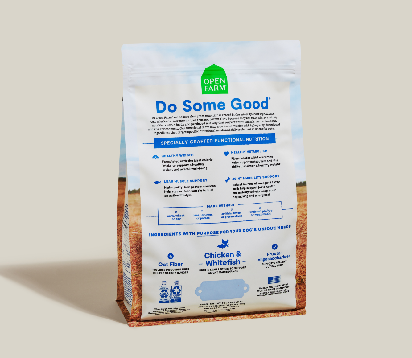 Open Farm Chicken & Whitefish Healthy Weight Dog Kibble
