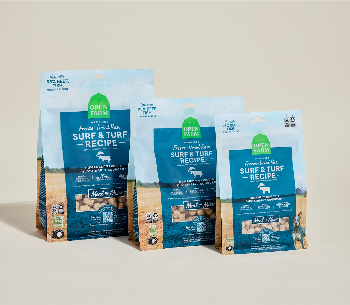 Open Farm Pet Surf & Turf Freeze Dried Raw Morsels for Dogs