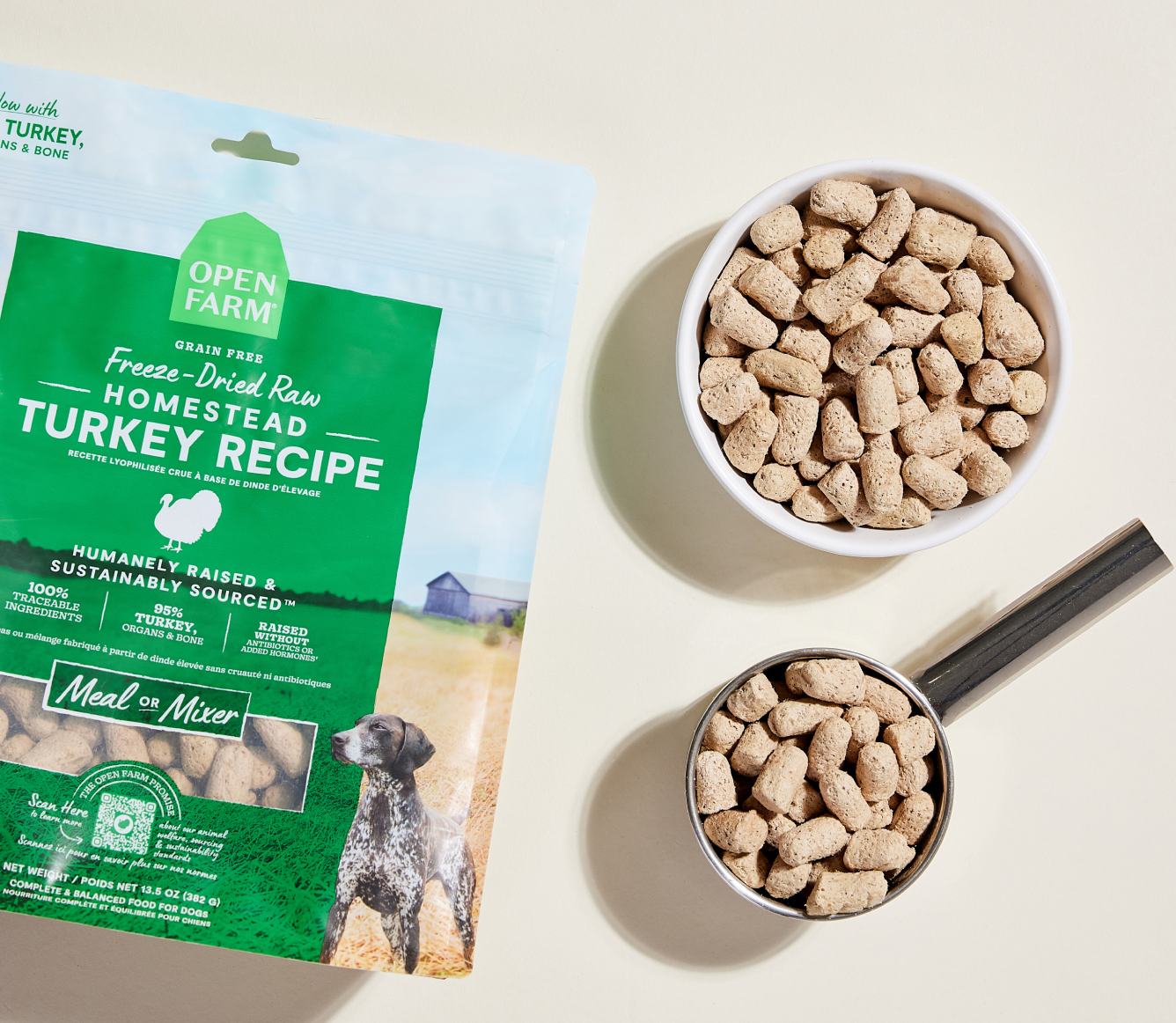 Open Farm Pet Homestead Turkey Freeze Dried Raw Morsels for Dogs