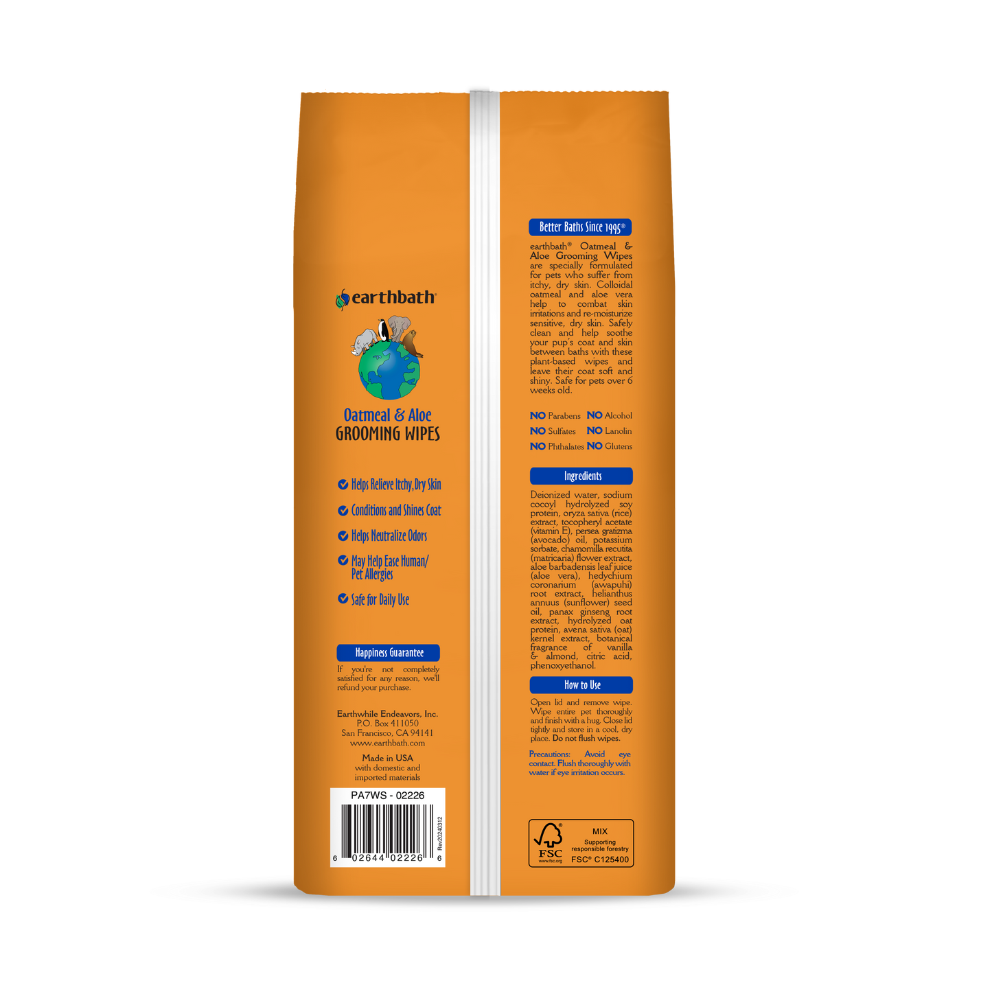 Grooming Wipes - Oatmeal & Aloe