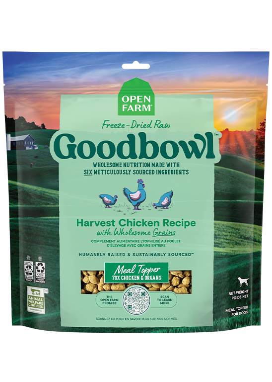 Open Farm Goodbowl Harvest Chicken Freeze Dried Raw Morsels for Dogs