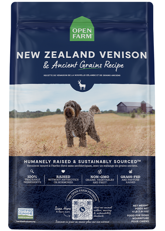 Open Farm New Zealand Venison & Ancient Grains Dog Kibble