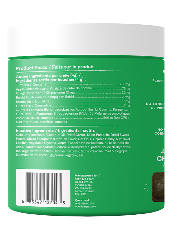 Open Farm Immune Health Supplement Chews for Dogs